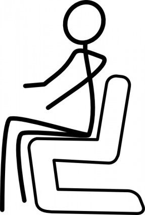 287x425 Sitting Stickman Clip Art Download