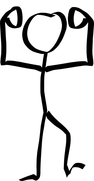 306x591 Stick Man Hands Up Clip Art