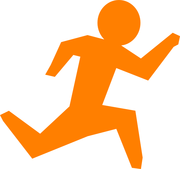 600x564 Person Running Running Man Orange Clip Art