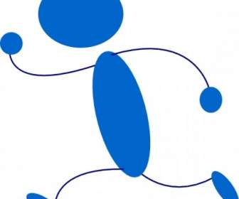336x280 Running Blue Stick Man Clip Art Vector Clip Art Free Vector Free