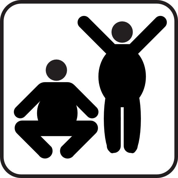 600x600 Two Fat Men Clip Art
