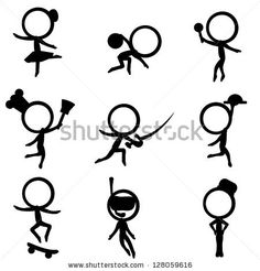 236x246 Tired Stick Man Or Stick Figure Sitting And Thinking Figures