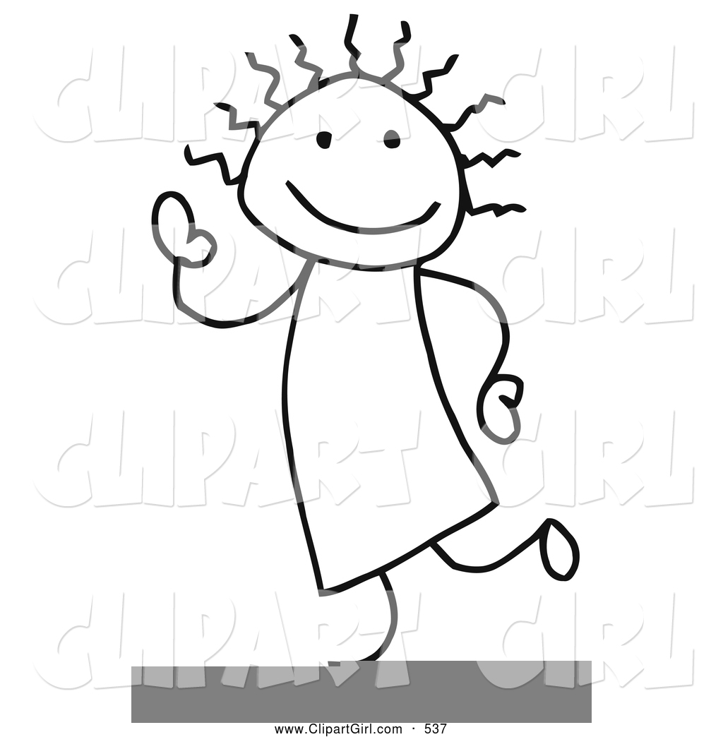 1024x1044 Clip Art Of A Stick Figure Person Girl Dancing And Waving By C