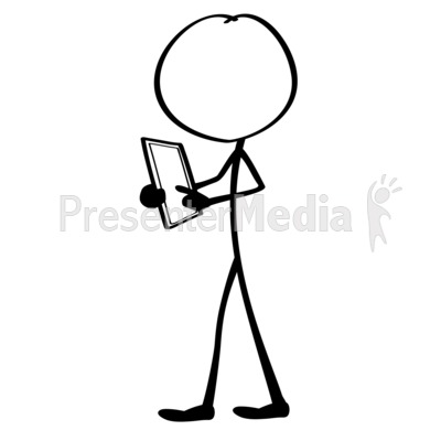 400x400 Line Figure With Tablet