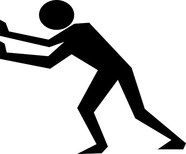 600x498 Pushing People Clipart