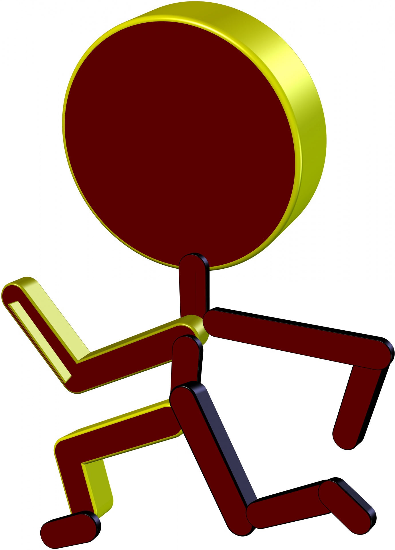 1380x1920 Stick Man Running Free Stock Photo