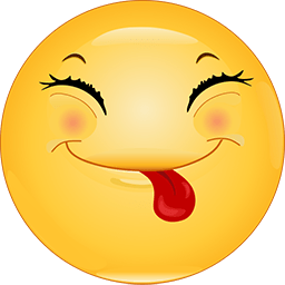 256x256 Closed Eyes Tongue Out Emoticon ~emotions~