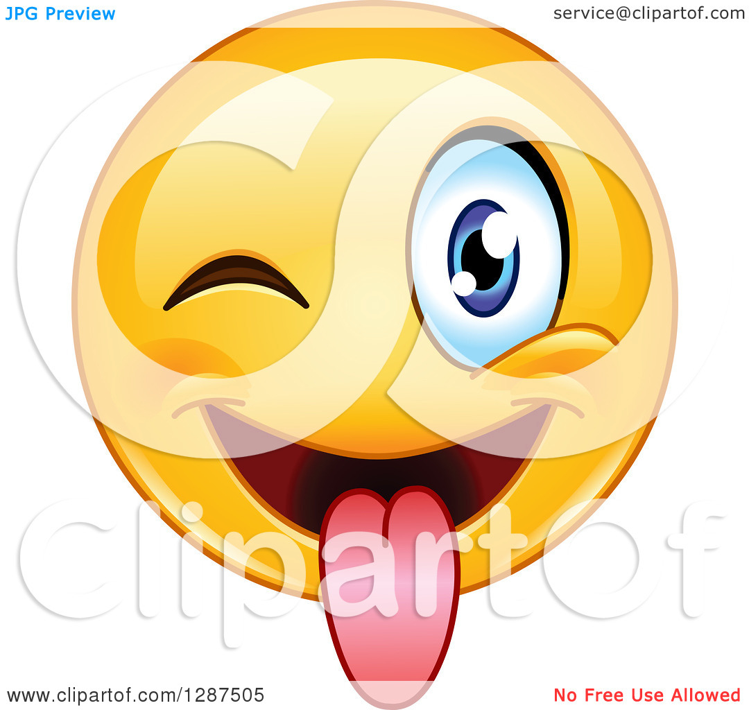 1080x1024 Smiley Face With Tongue Out Clipart