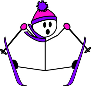 300x282 Skier Clipart Image