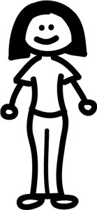 139x300 Stick Figure Mom Clipart