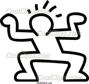 300x285 Dancing Stick Figure Vector Clip Art
