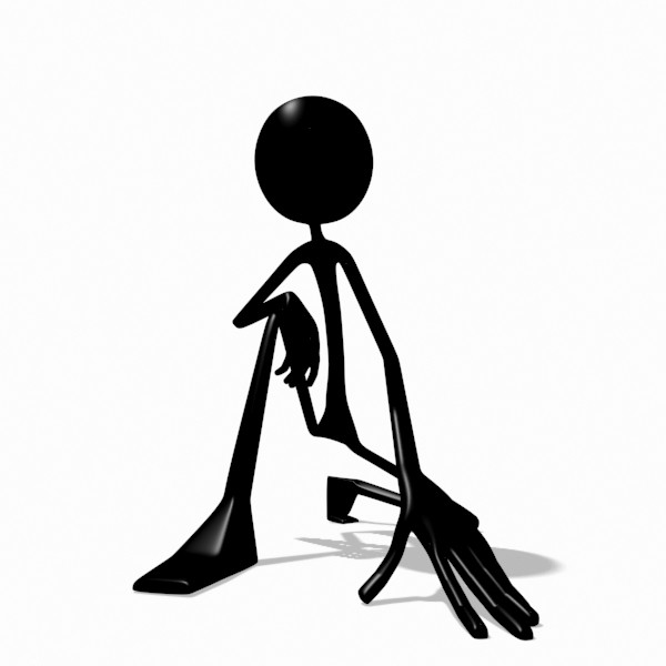 600x600 3d Clipart Stickman