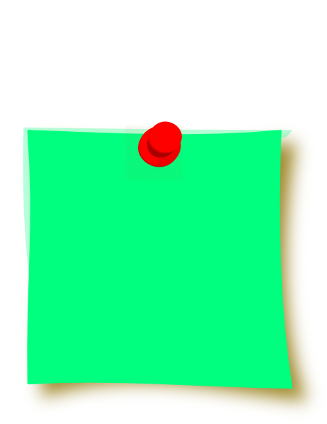 462x598 New Green Sticky Clip Art