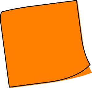 298x288 Orange Sticky Note Clip Art