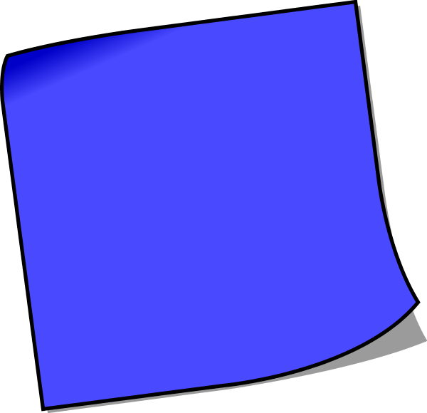 600x580 Blank Sticky Note Vector Clip Art