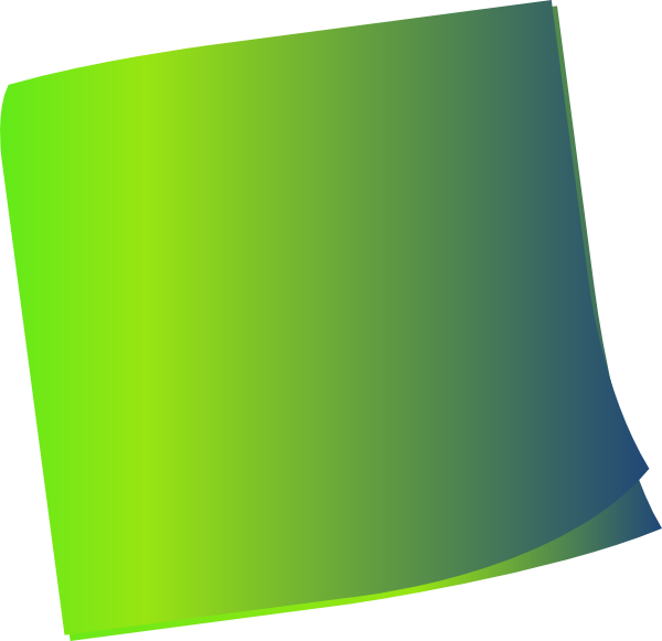 600x581 Shaded Green Sticky Note Clip Art