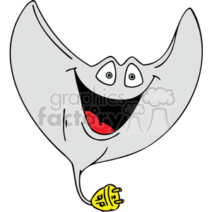 300x300 Royalty Free Funny Stingray 377218 Vector Clip Art Image