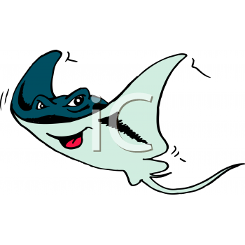 350x350 Royalty Free Stingray Clip Art, Fish And Sea Life Clipart