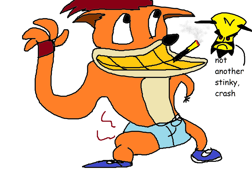 1024x698 Crash Bandicoot Stinky Diaper Smelly Mess By Heroappreciator1999