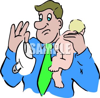 350x344 Dad Holding A Naked Baby And Dirty Diaper