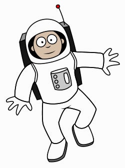 250x336 Astronaut Clipart Outline