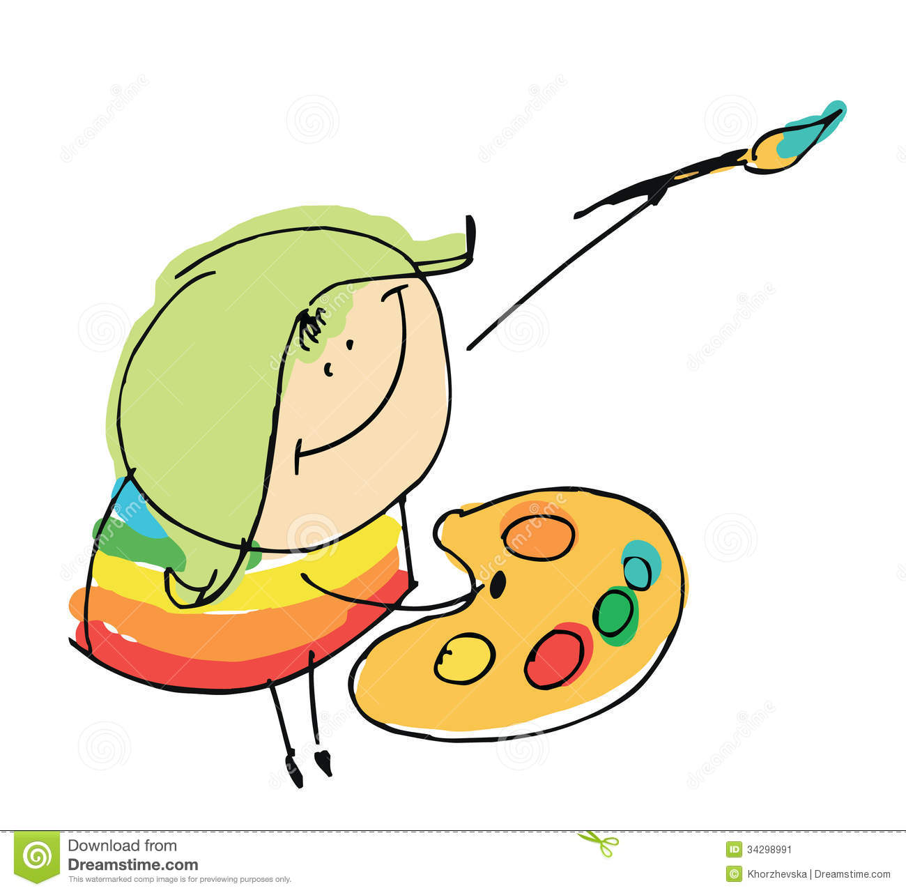 1300x1281 Clip Art Artist Painting Something Clipart