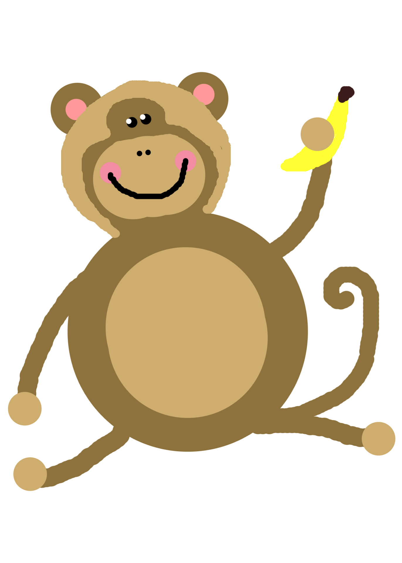 1371x1920 Monkey Clip Art For Kids Free Free Clipart Images