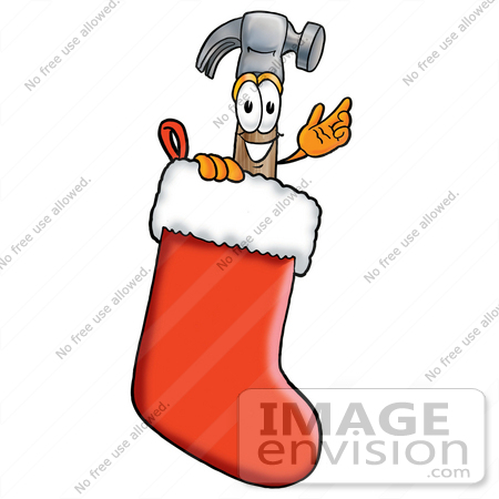 450x450 Clip Art Graphic Of A Hammer Tool Cartoon Character Inside A Red