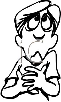 211x350 Cartoon Of A Young Man With An Upset Stomach