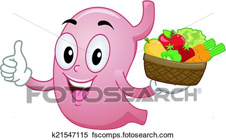 450x278 Clipart Of Healthy Stomach Mascot K21547115