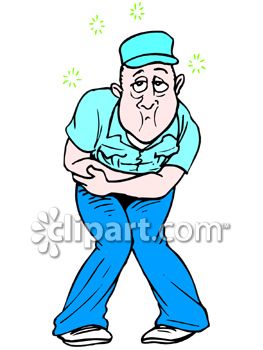 263x350 Sick Man With An Upset Stomach Clipart