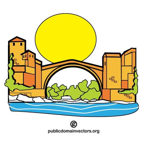 500x500 Old Bridge In Mostar Public Domain Vectors