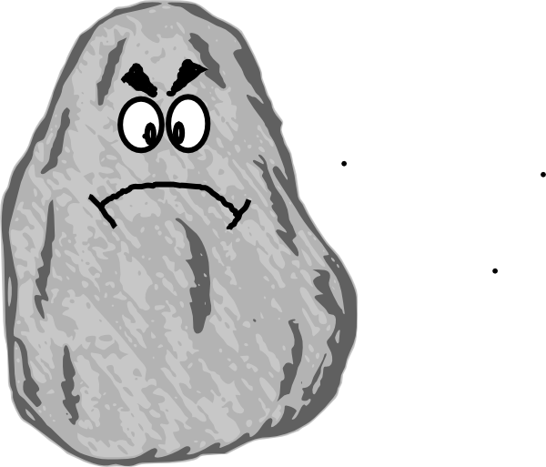 600x513 Angry Rock Clip Art