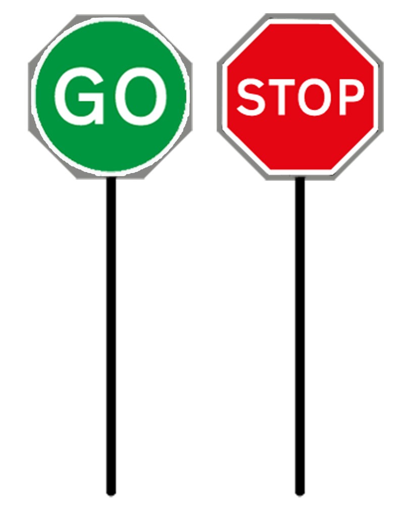 800x1000 Lollipop Stop And Go Traffic Signs