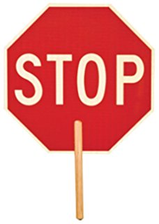 228x320 2 Sided Hand Held Stop Sign