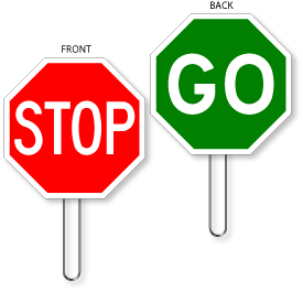 275x265 Stop And Go Signs Clipart