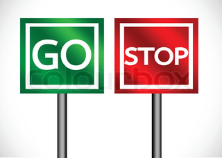 320x228 Stop And Go Sign In Illustration Stock Vector Colourbox