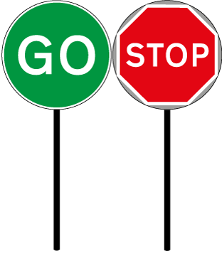 312x357 Stop Go Tsc Signs