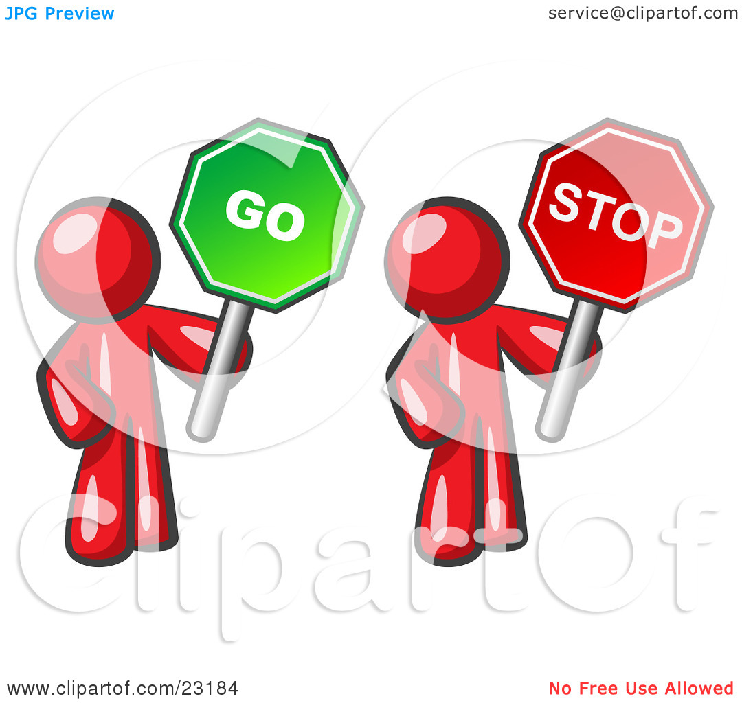 1080x1024 Stop And Go Signs Clipart