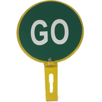 340x340 Traffic Reflective Disc 200mm~stopgo Hand Sign Workplace Safety