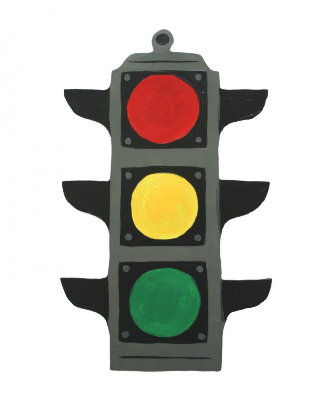 640x810 Traffic Light Clipart Coloring Page