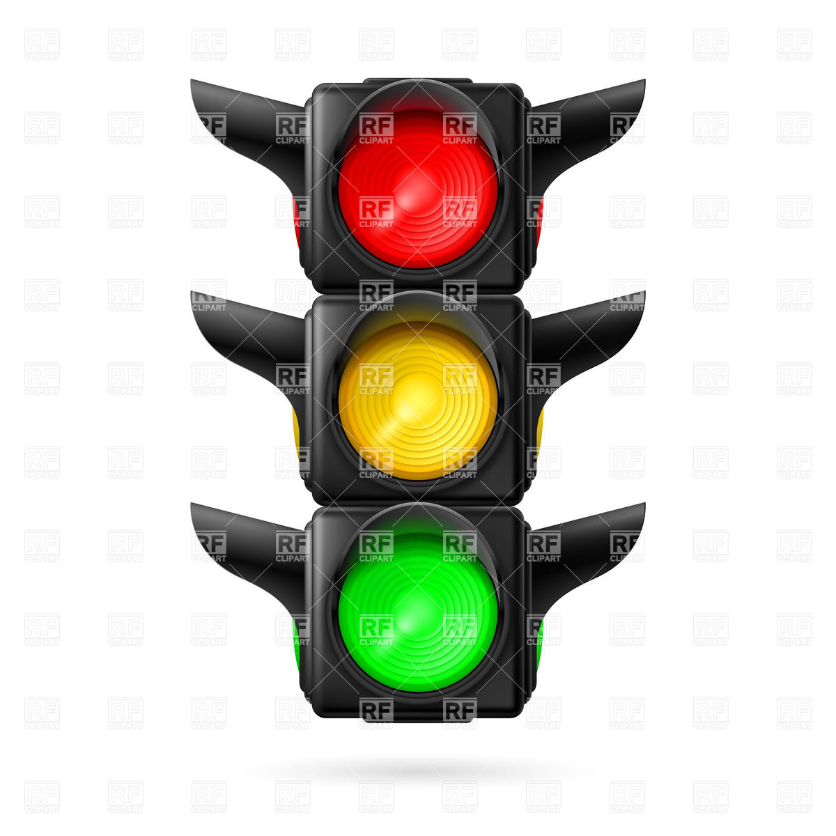 1200x1200 Traffic Light (Semaphore) Royalty Free Vector Clip Art Image