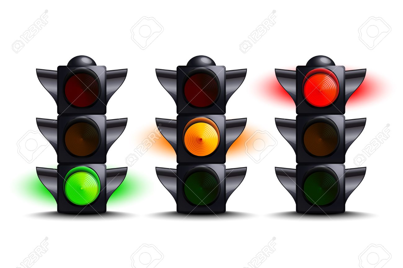 1300x866 Traffic Lights On Green, Yellow, Red Royalty Free Cliparts