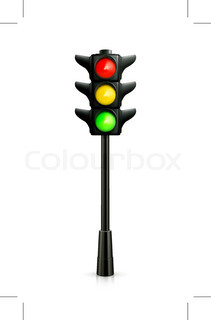 211x320 Traffic Lights On White Background Stock Vector Colourbox