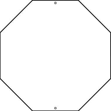 380x380 Dye Sublimation Wholesale Octagon Metal Novelty Stop Sign