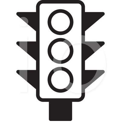 400x420 Traffic Clipart Black And White