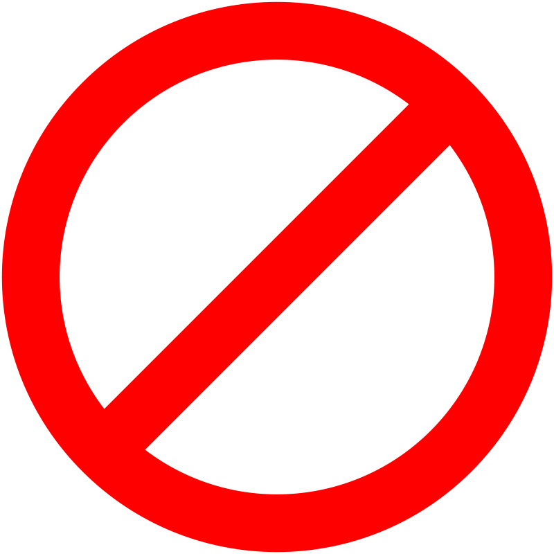 800x800 Not Allowed Symbol Clipart