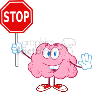 300x300 Royalty Free 5836 Royalty Free Clip Art Brain Cartoon Character