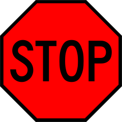 240x240 Stop Sign Template Printable Clipart
