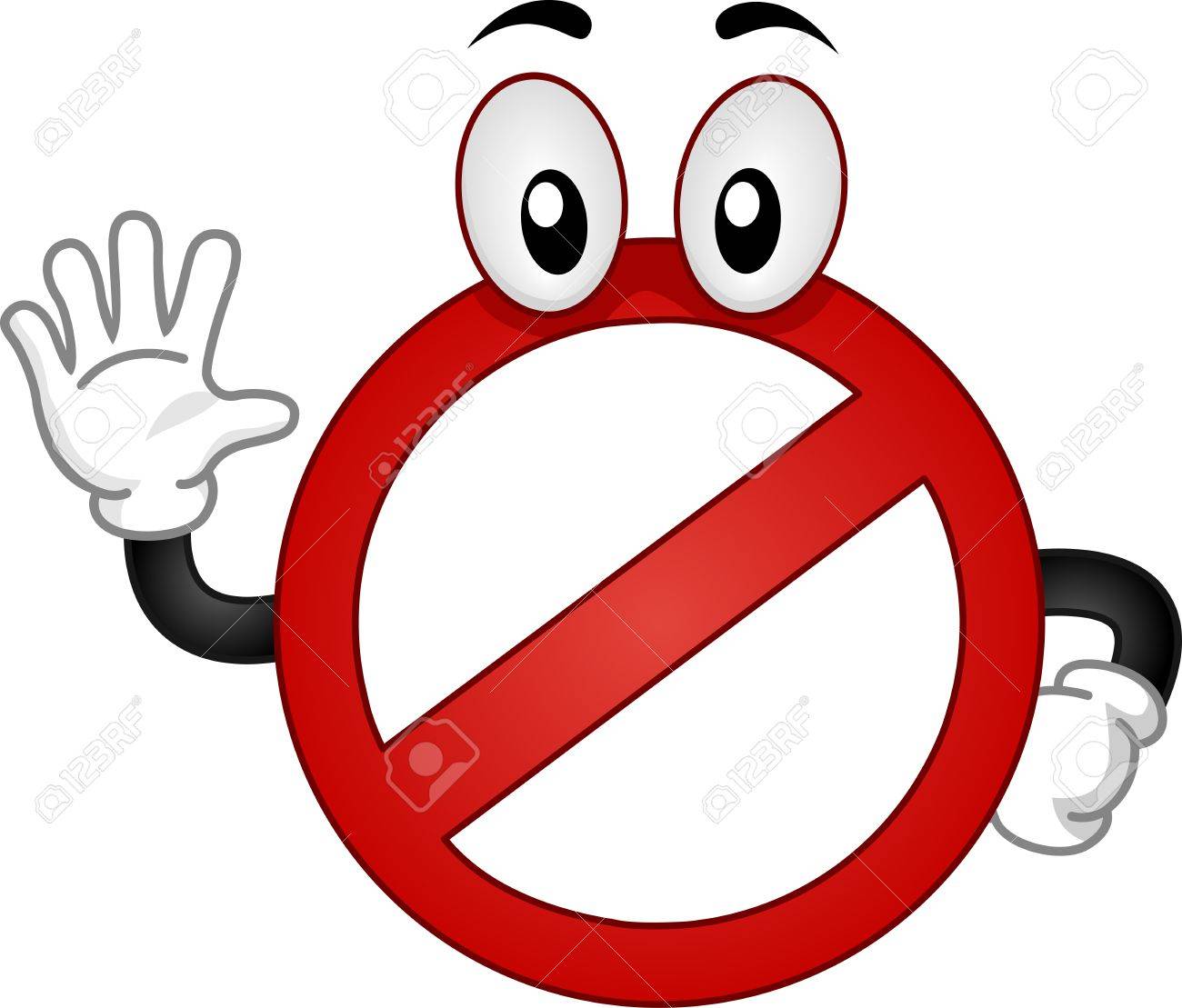 1300x1109 Mascot Illustration Of A Stop Sign With Its Hand Raised Stock